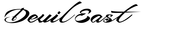 Devil East font preview